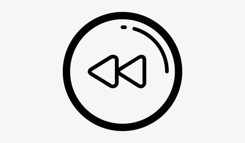 Rewind Outlined Circular Button Vector - Email Logo, transparent png