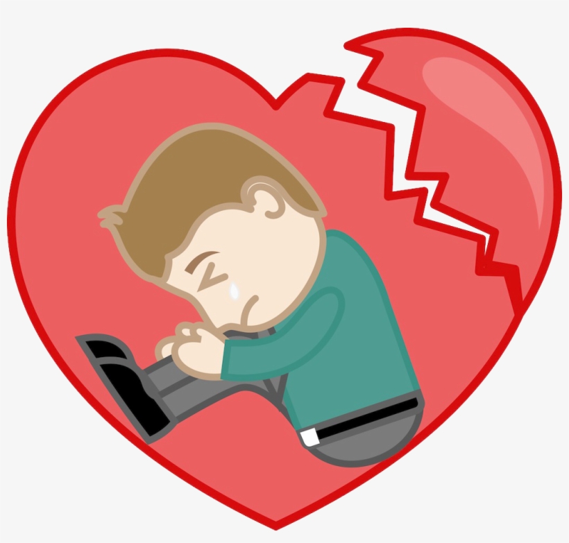 Sadness Clip Art Crying Man Transprent Png - Broken Heart Sadness Sad, transparent png