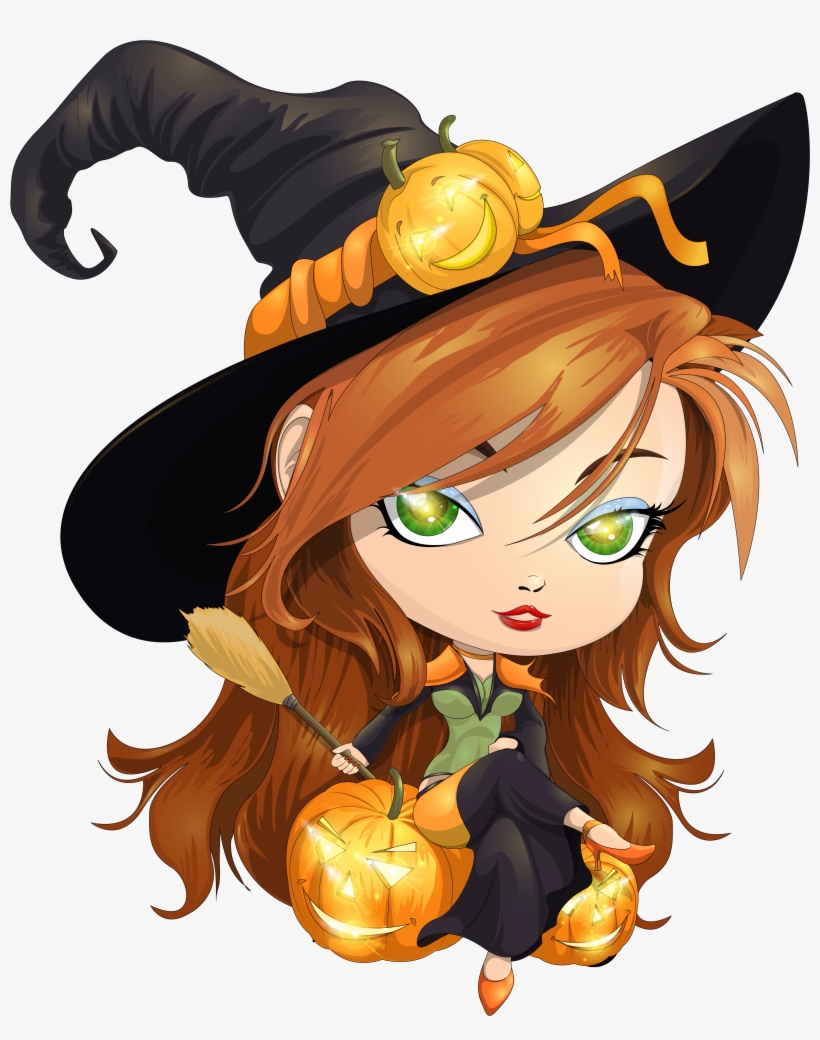Cute Witch Clipart - Cute Witch, transparent png