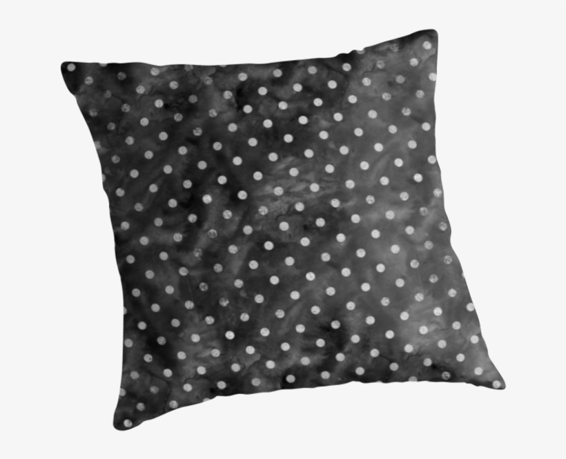 'silver Black Watercolor Dots' Throw Pillow - Overlook Hotel, transparent png