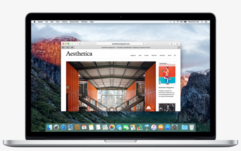 Apple 15.4" Macbook Pro Laptop Computer With Retina, transparent png