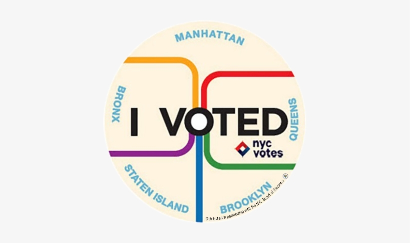"all The People Of The Boroughs Meet Together, Pass - Voted Sticker Nyc 2017, transparent png