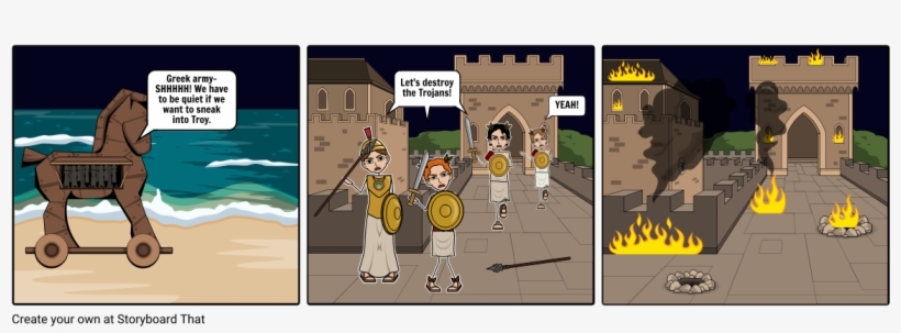 Trojan Horse Part - Cartoon, transparent png