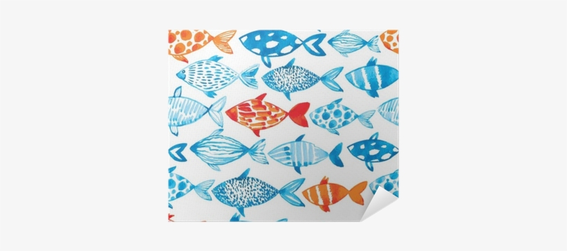 Vector Watercolor Fish On Light Background - Watercolor Fish Background, transparent png