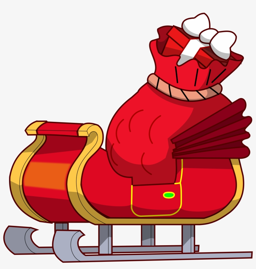 Make Meme With Santa Sleigh - Sleigh Clipart Transparent Background, transparent png