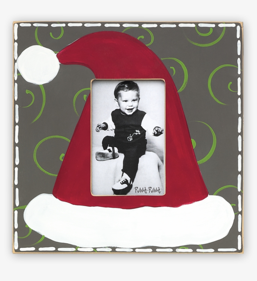 Santa Hat Flannel - Santas Hat Flannel Picture Frame, transparent png