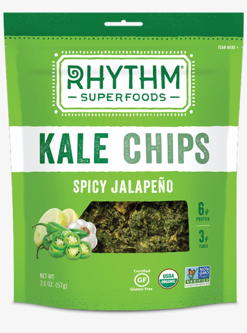 Kale Png For Kids - Rhythm Superfoods Kale Chips - Zesty Nacho - Pack, transparent png