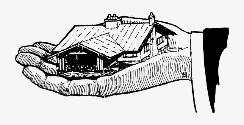 House Drawing Building Black And White Home - House, transparent png
