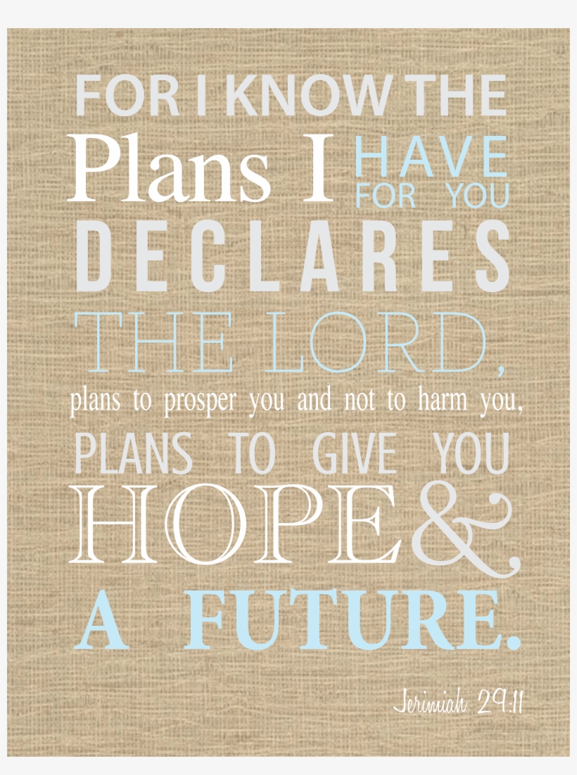 For I Know The Plans I Have For You, Declares The Lord - Bible Quotes For Little Boys, transparent png