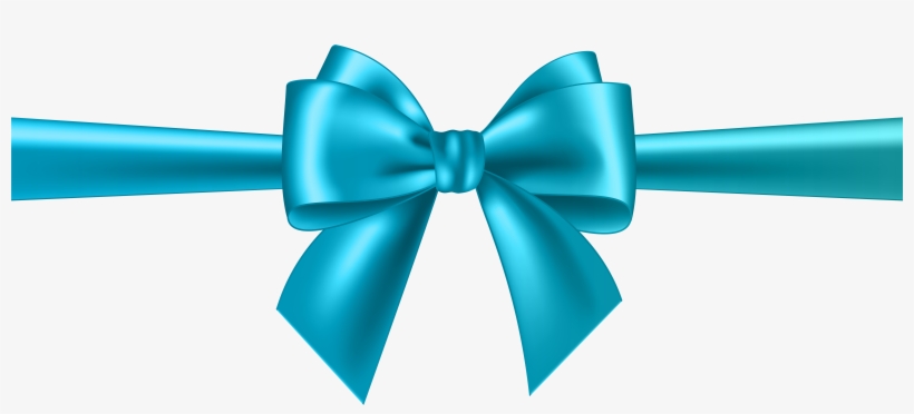 Picture Black And White Library Ribbon Clip Art Bow - Blue Bow With Ribbon Hd, transparent png