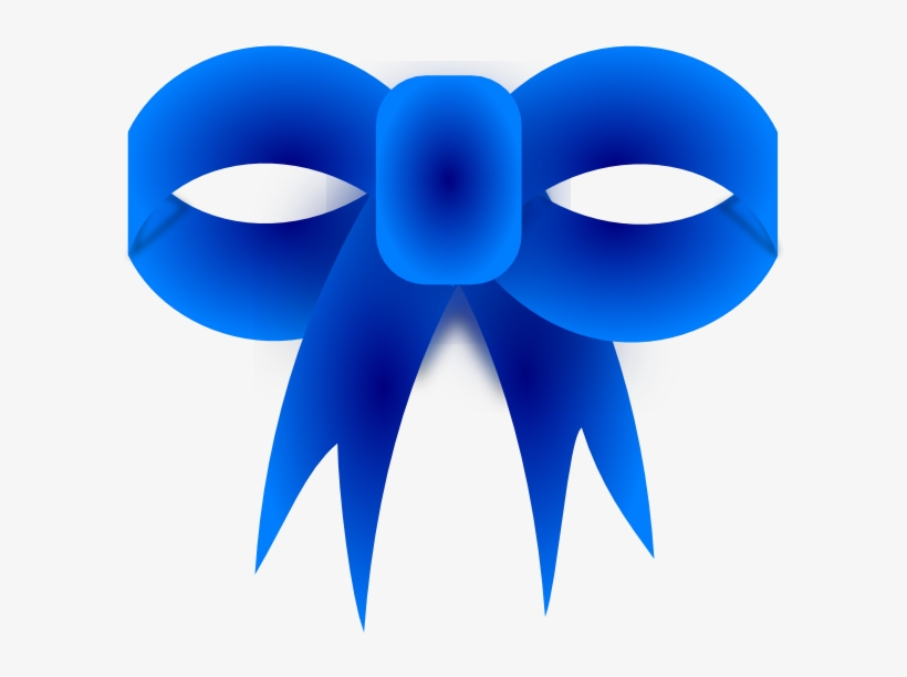 Blue Ribbon Bow Svg Clip Arts 600 X 542 Px, transparent png