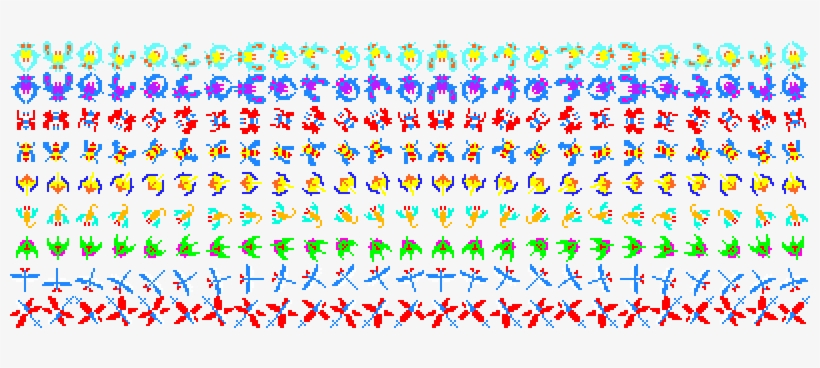 Galagas - Galaga Sprites Png, transparent png