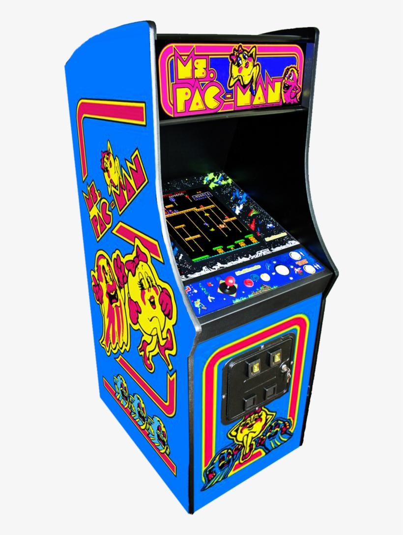 Multigame Ms Pacman Galaga Pac Man 60 Classic 80's - Stand Up Pacman Game, transparent png