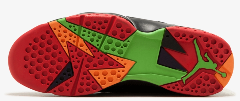 Jordan Retro 7 Basketball Shoe - Men's Black/red/green, transparent png