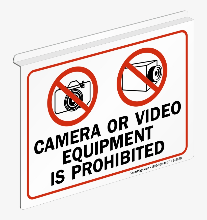 2 Sided Prohibition Z Sign For Ceiling - Rule Signs No Camera, transparent png