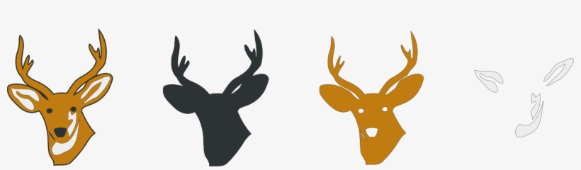 Deer Head - Deer Head Print Green Shadow Art Printed Background, transparent png