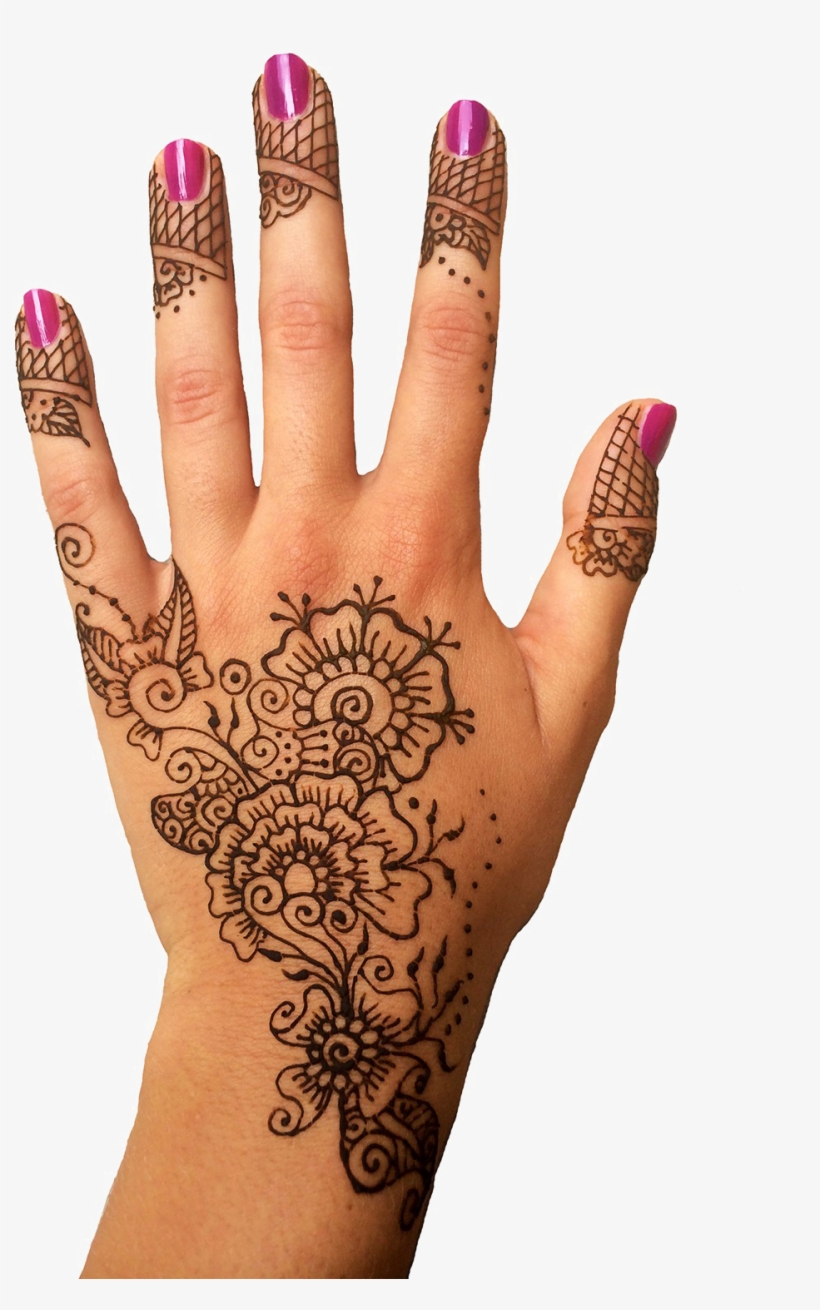 Henna Design - Henna On Hand Png, transparent png