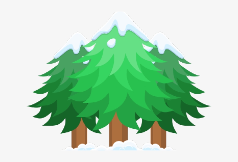 Snow Capped Trees Clip Art, transparent png