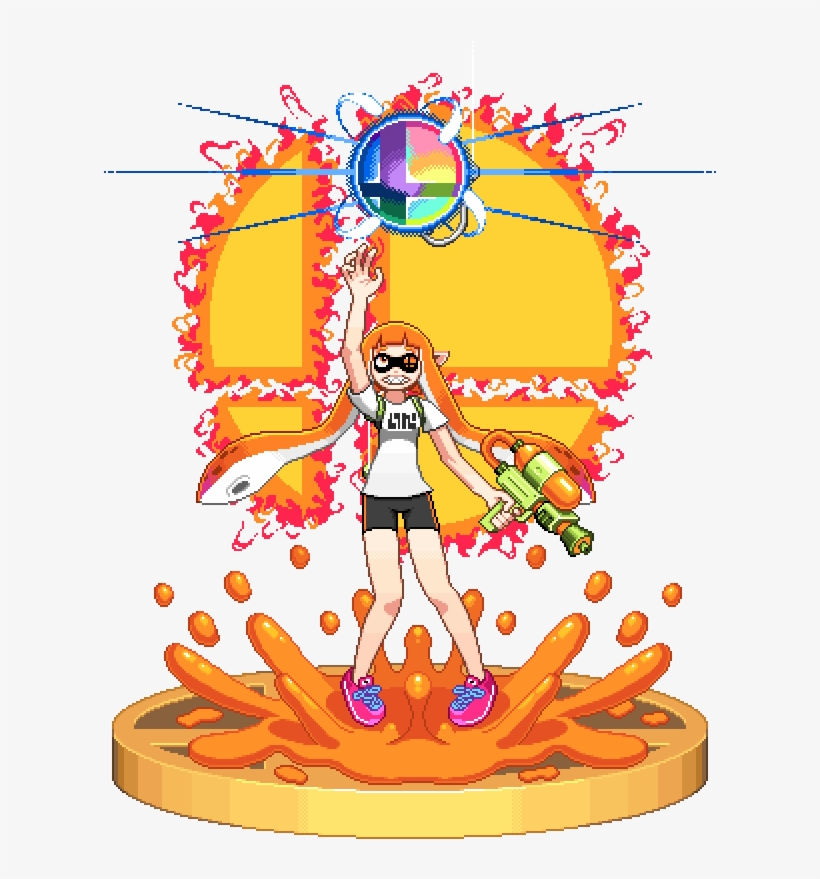 Author Comments - Inkling In Smash, transparent png