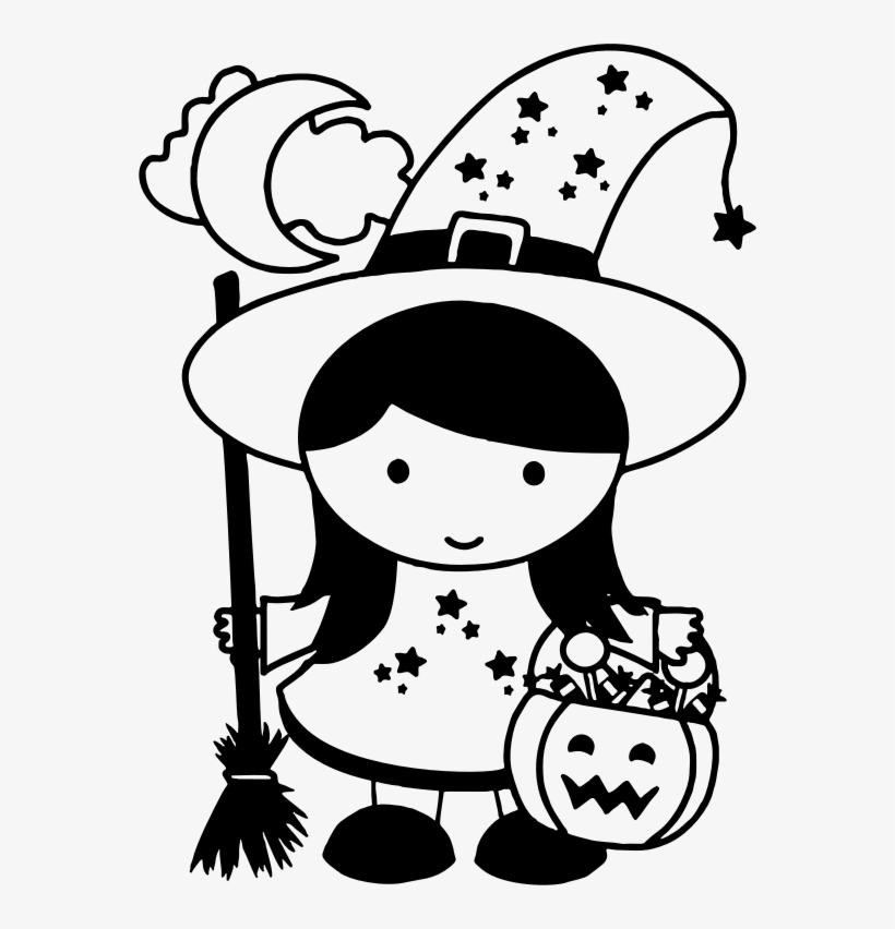 Gluten Safe Halloween Candy For 2017 From Celiac - Halloween Black And White Clipart Witch, transparent png