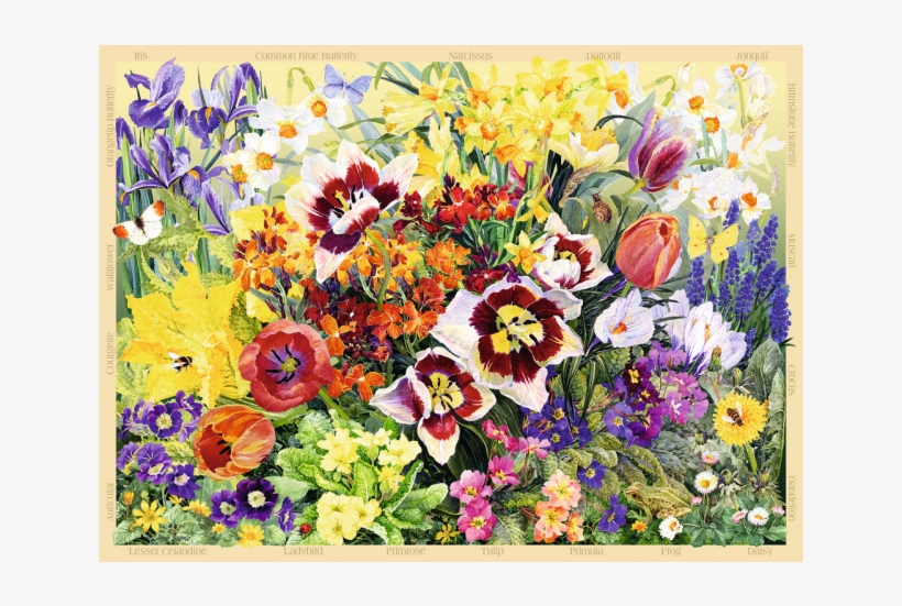 Cottage Garden - Spring - Ravensburger Cottage Garden Spring 500 Pc Jigsaw Puzzle, transparent png