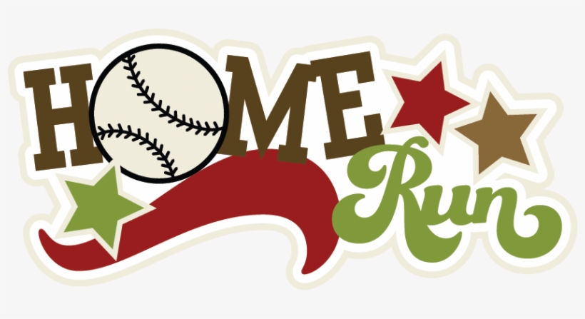 Baseball Clipart Scrapbook - Clipart Baseball Home Run, transparent png