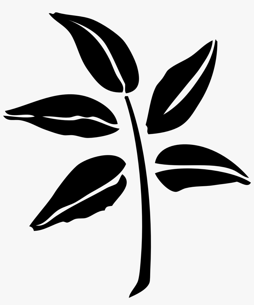 Leaf Tree Silhouette Graphic Arts Oak - Tea Leaves Black And White, transparent png