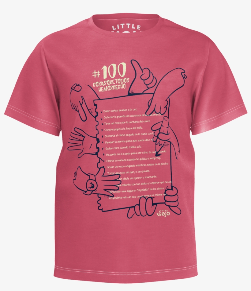 100 Frases Red T-shirt - T-shirt, transparent png