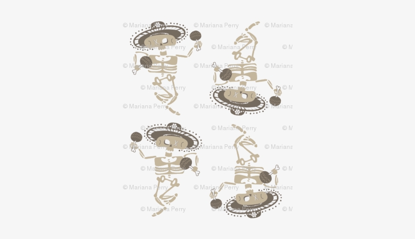 Mariachi Skeletons - Cartoon, transparent png