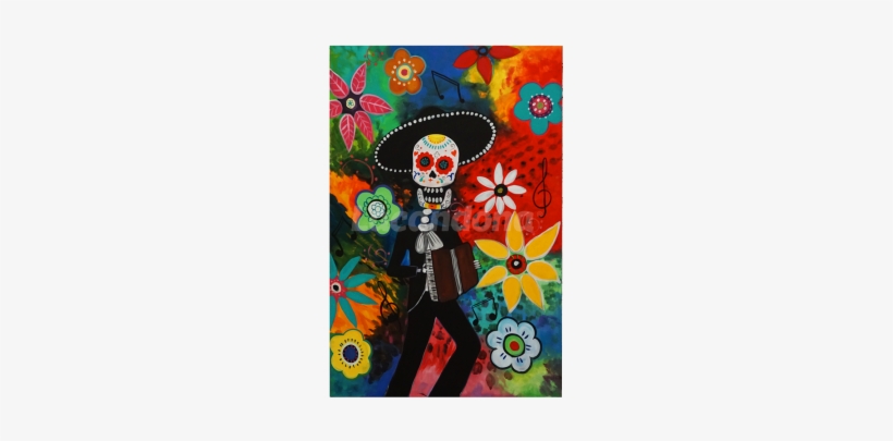 Mariachi Calavera Painting - Painting, transparent png