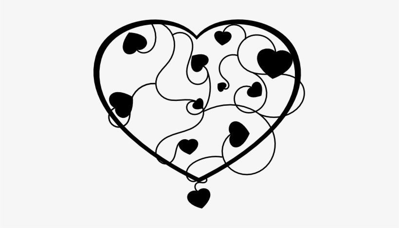 Black And White Pictures Of Hearts - Black And White Clipart Hearts, transparent png