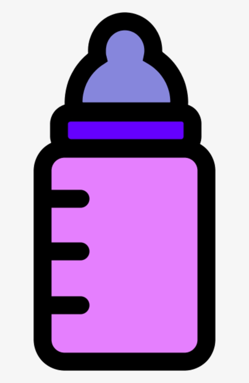 Baby Bottle Clipart - Purple Baby Bottle Clipart, transparent png