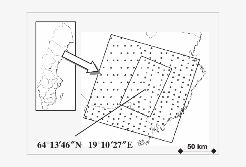 The Nfi Sample Plots Within The Study Area With Outlines - Diagram, transparent png
