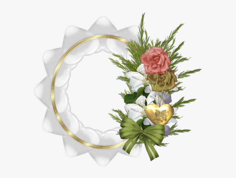 Gold Transparent Round Frame With White Hearts And - Mensagens Da Biblia Com Boa Tarde, transparent png