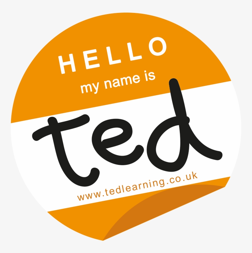 Hello My Name Is Ted Sticker With Web Address - Hello My Name Is Graffiti, transparent png