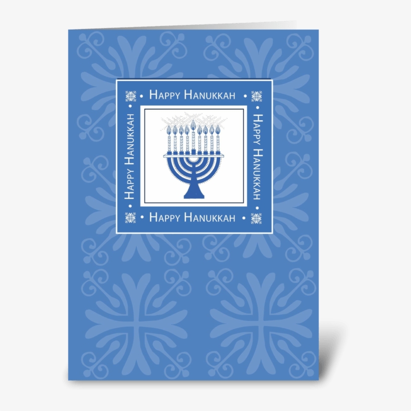 Hanukkah In Blue Greeting Card - Happy Hanukkah To Rabbi, Candles Card, transparent png