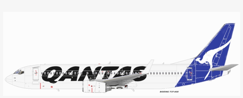 Qantasnew 112 Kb - Transparent Aircraft Template, transparent png