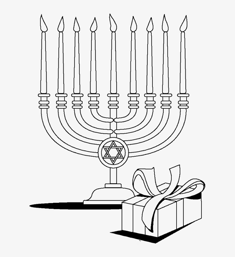 Drawing Candle Hanukkah - Hanukiah, transparent png