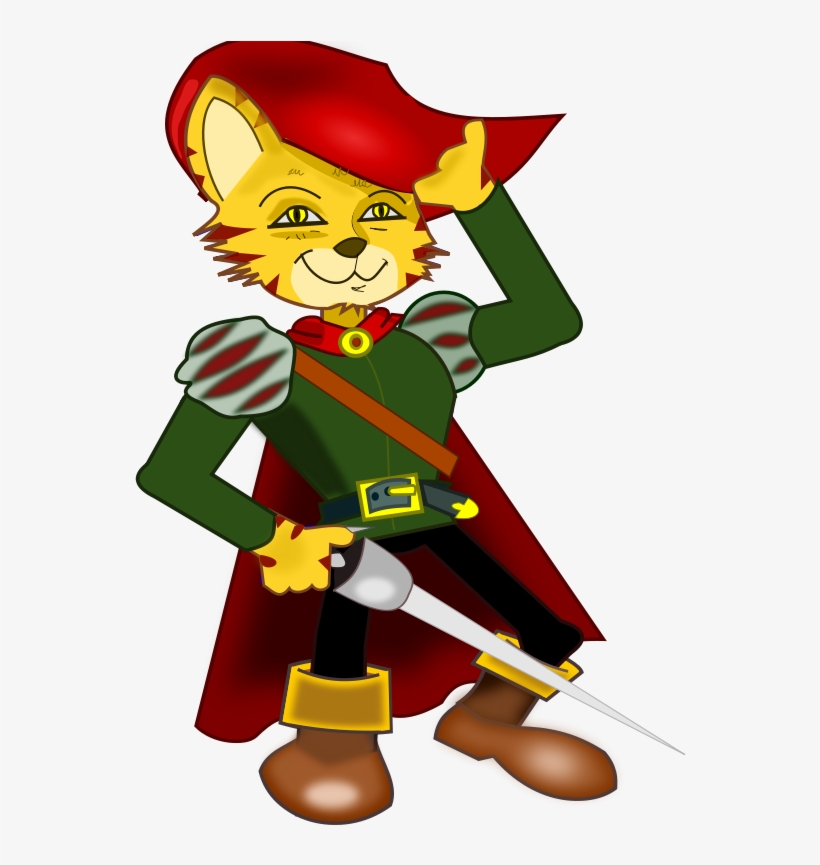 Puss In Boots - Cat With Boots Cartoon, transparent png
