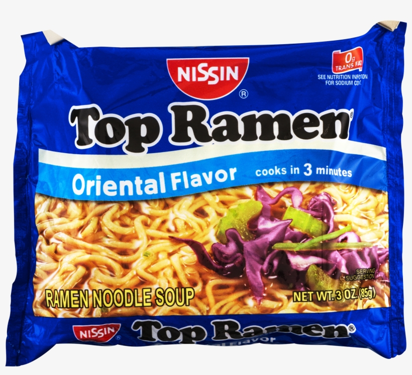 Nissin Top Ramen, Oriental Flavor - 3 Oz Packet, transparent png