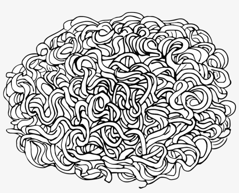 Clip Download Noodle Drawing At Getdrawings - Coloring Book, transparent png