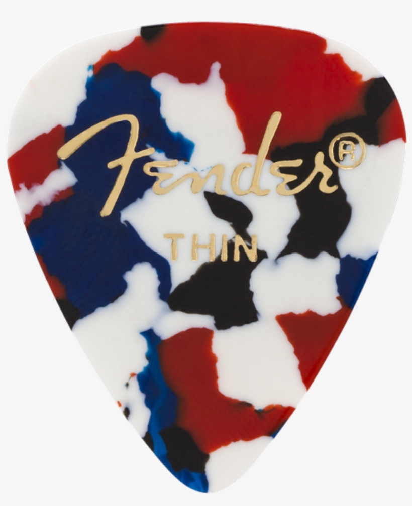 Fender 351 Shape Premium Guitar Picks, Thin, Confetti, - Fender Accessory Kit - Black - Backplate, Knobs, Covers, transparent png