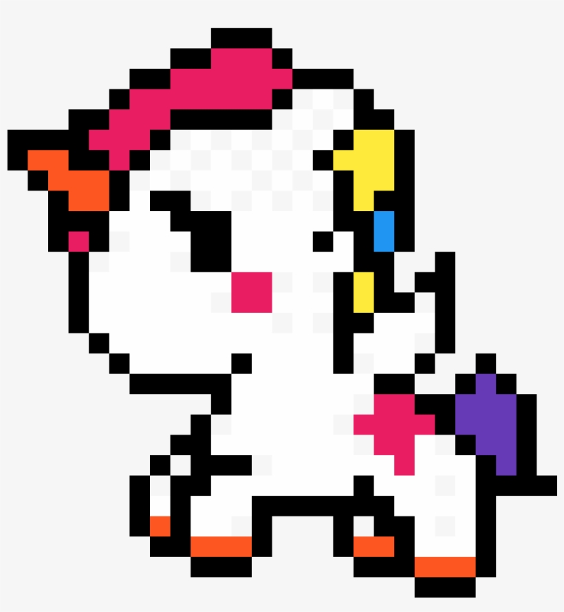 Banner Library Stock Tokidoki Unicornio Transprent - Easy Unicorn Pixel Art, transparent png