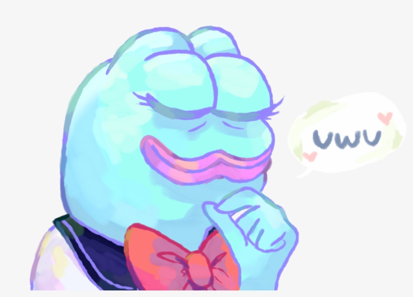 Pepe Transparent Kawaii - Pepe The Frog Uwu, transparent png