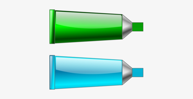 Tube Color Computer Icons Cyan - Toothpaste Tube Clipart, transparent png