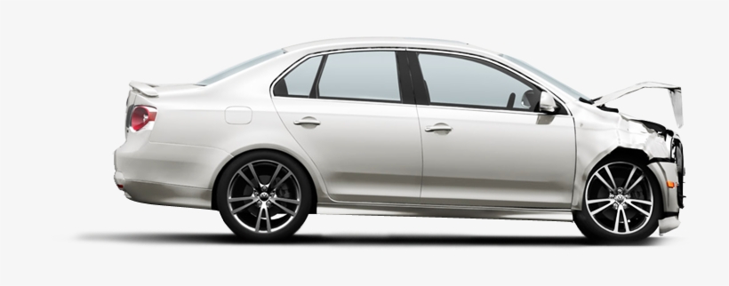 Damagedwhitecar - Auto Crash Png, transparent png