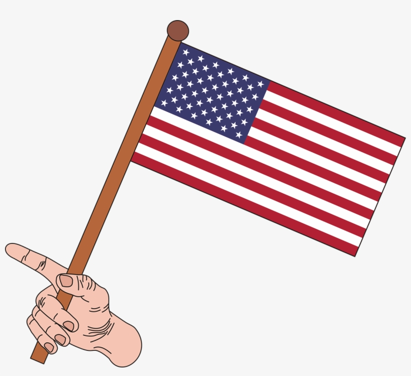 Flag Usa America - Two American Flags, transparent png