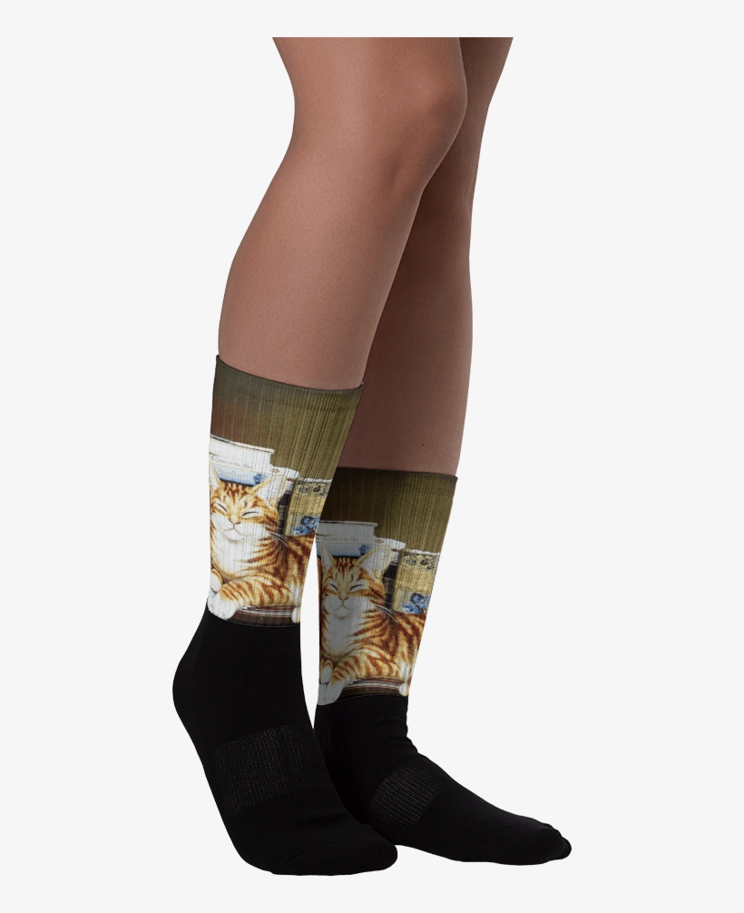 Cool Cat Black Foot Socks - Sock, transparent png