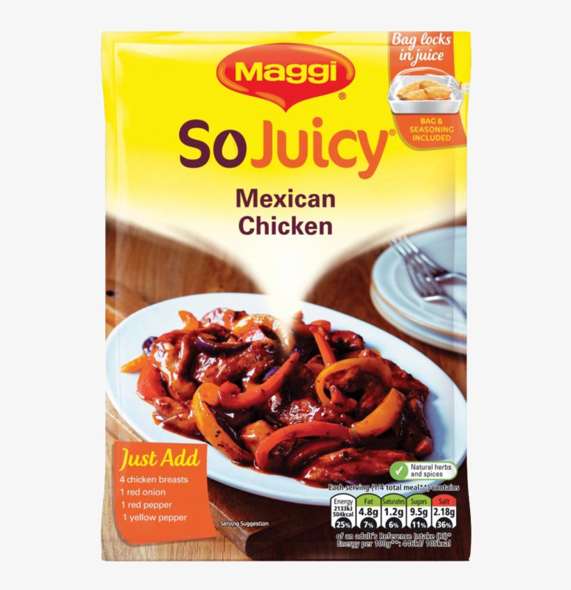 Maggi So Juicy Mexican - Maggi So Juicy Mexican Chicken - 40g - Pack, transparent png