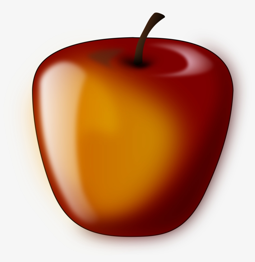 This Free Icons Png Design Of Red Shaded Apple, transparent png